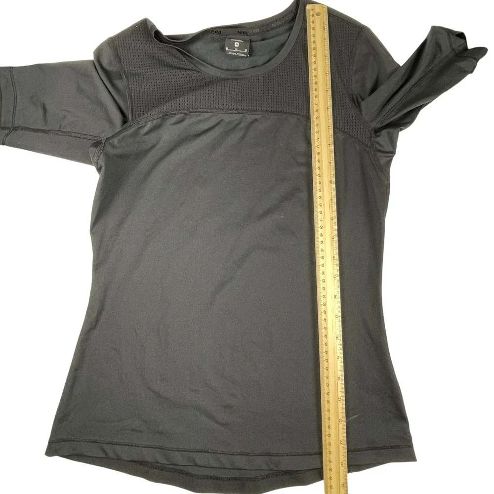 Nike Training Top Womens Medium Black Pro Hypercool Mesh Short Sleeve Shirt